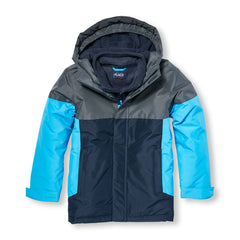 Boys Long Sleeve Colorblock 3-In-1 Jacket