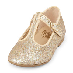 Toddler Girls Sparkle T-Strap Ballet Flat